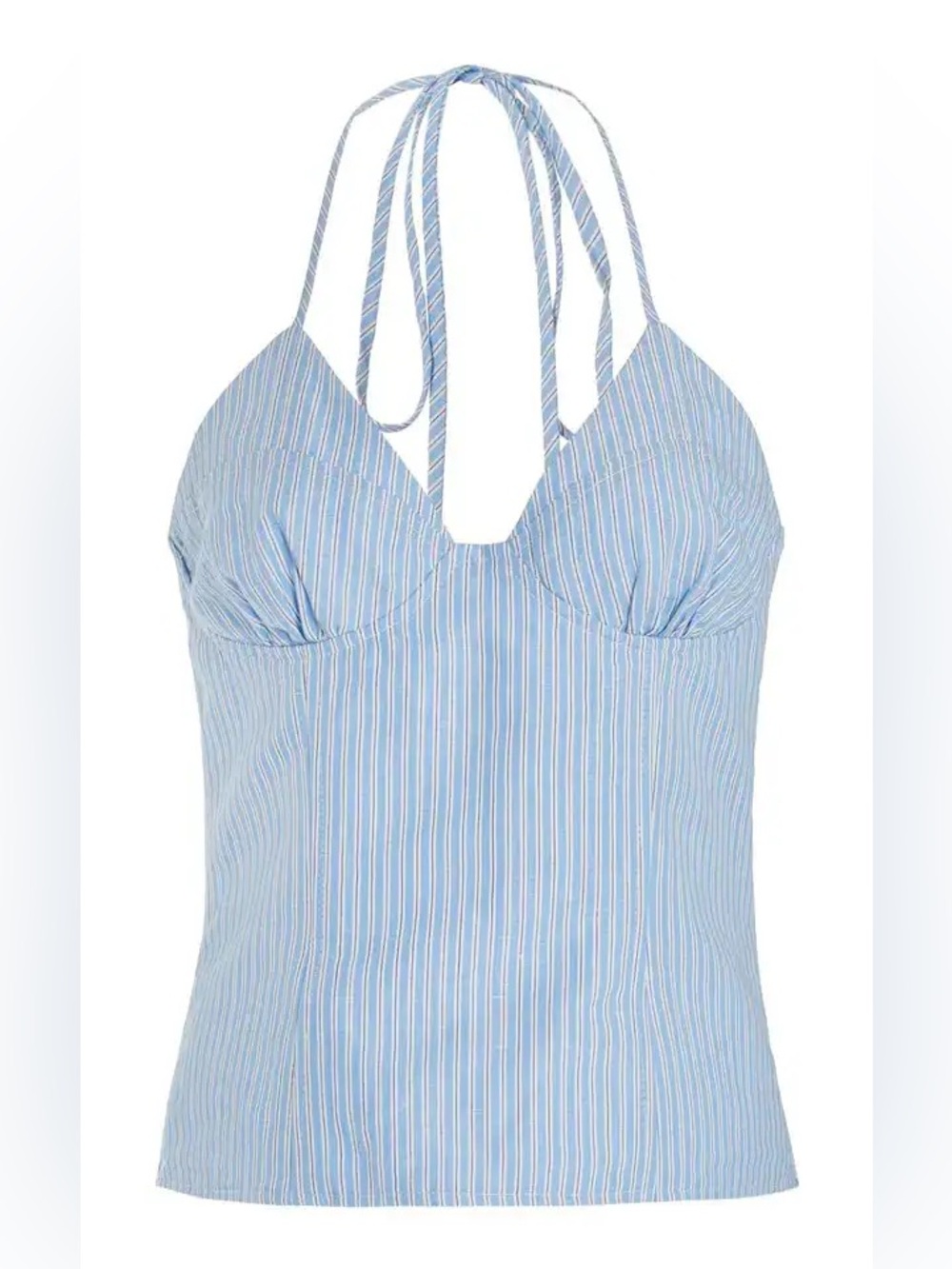 Rosie Assoulin: Cotton-Linen Bustier Top